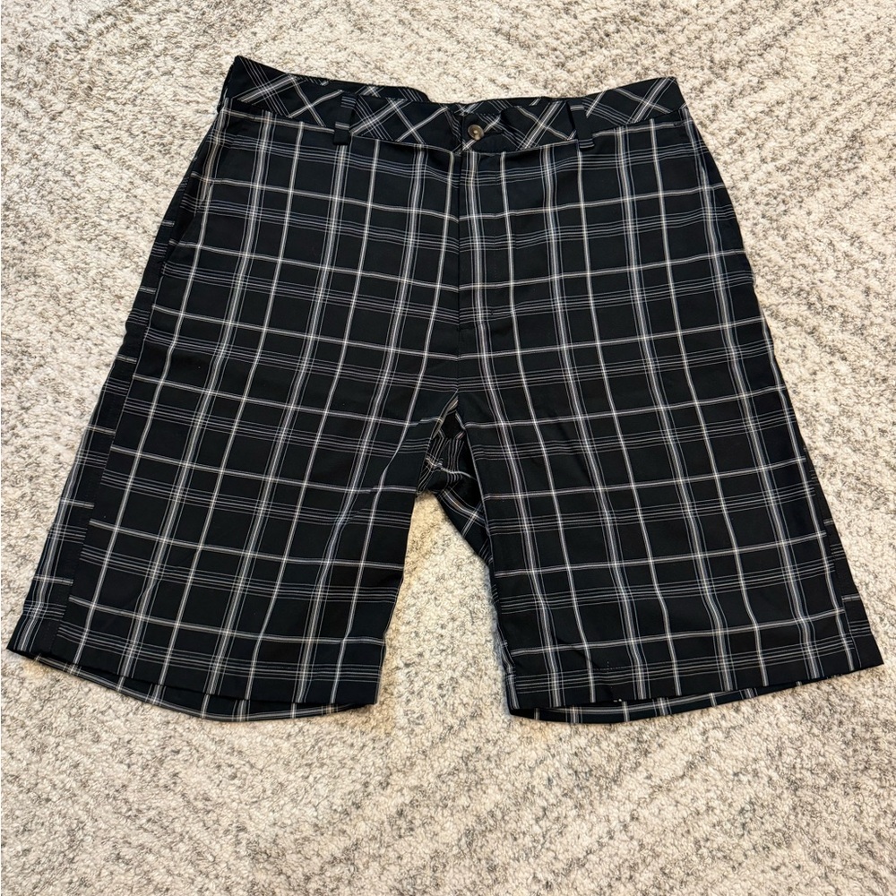 Ping Men’s 34 Waist Black Checkered Golf Shorts